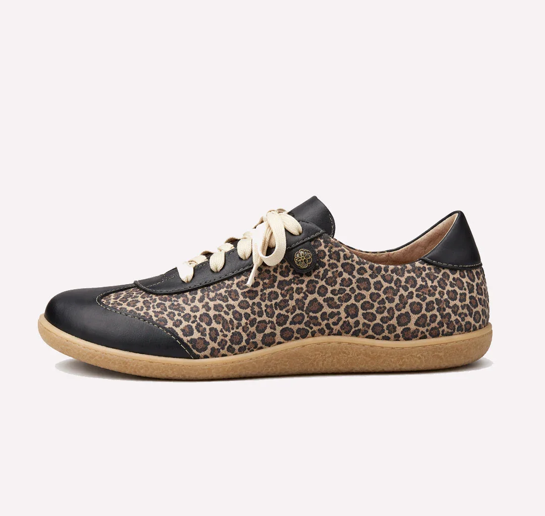Esthe Wing Tip Unisex Barefoot Sneaker Black Satin - Image 3