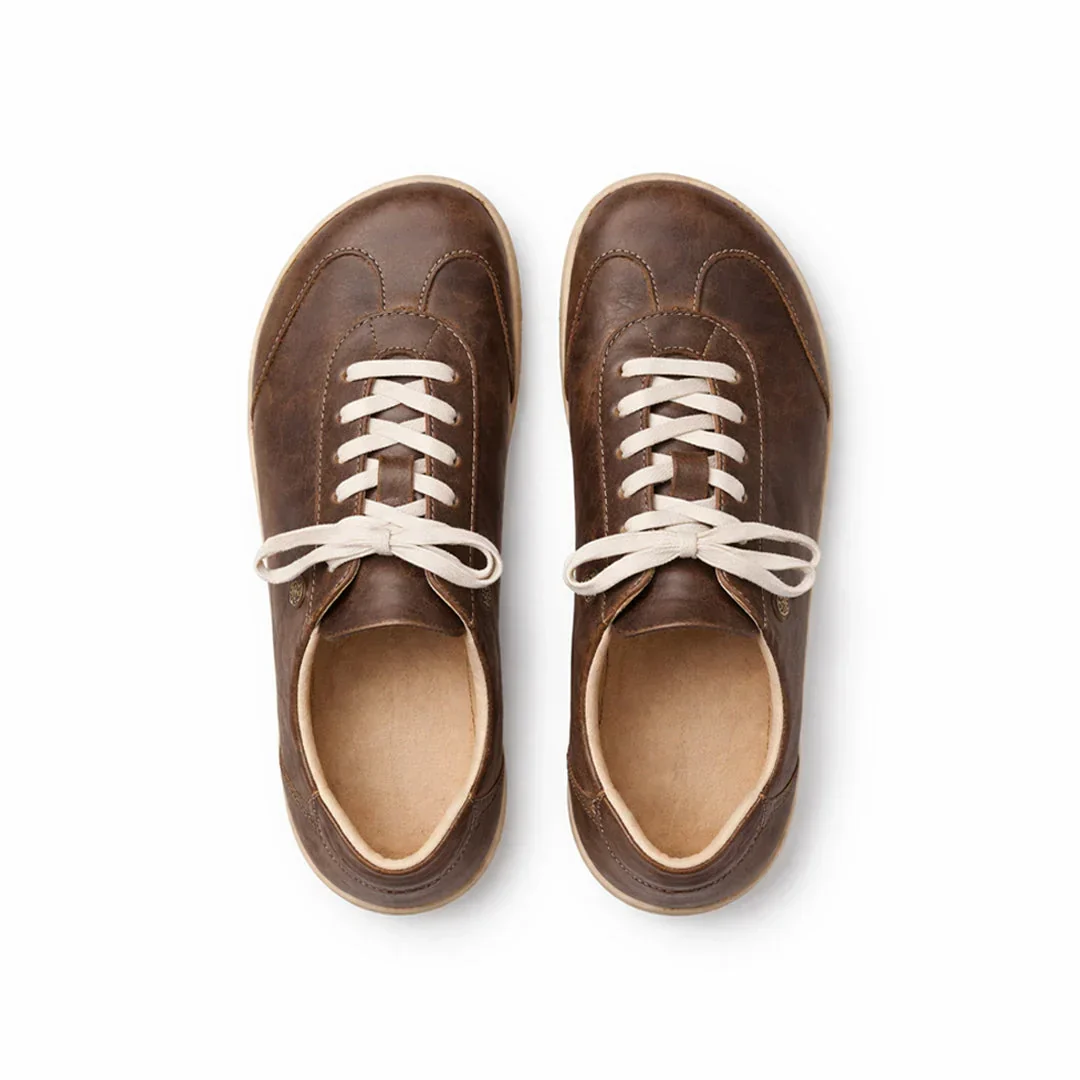 Esthe Wing Tip Unisex Barefoot Sneaker Matt Brown - Image 4