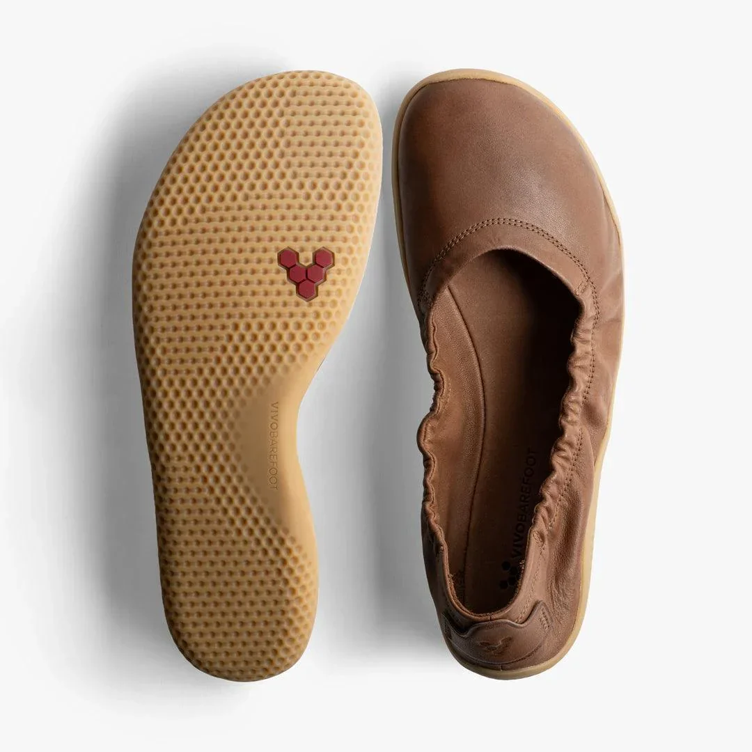Vivobarefoot Primus Asana Yin Ballerina Womens Tan - Image 4